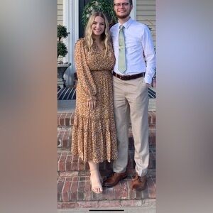 Yellow long sleeve dress
